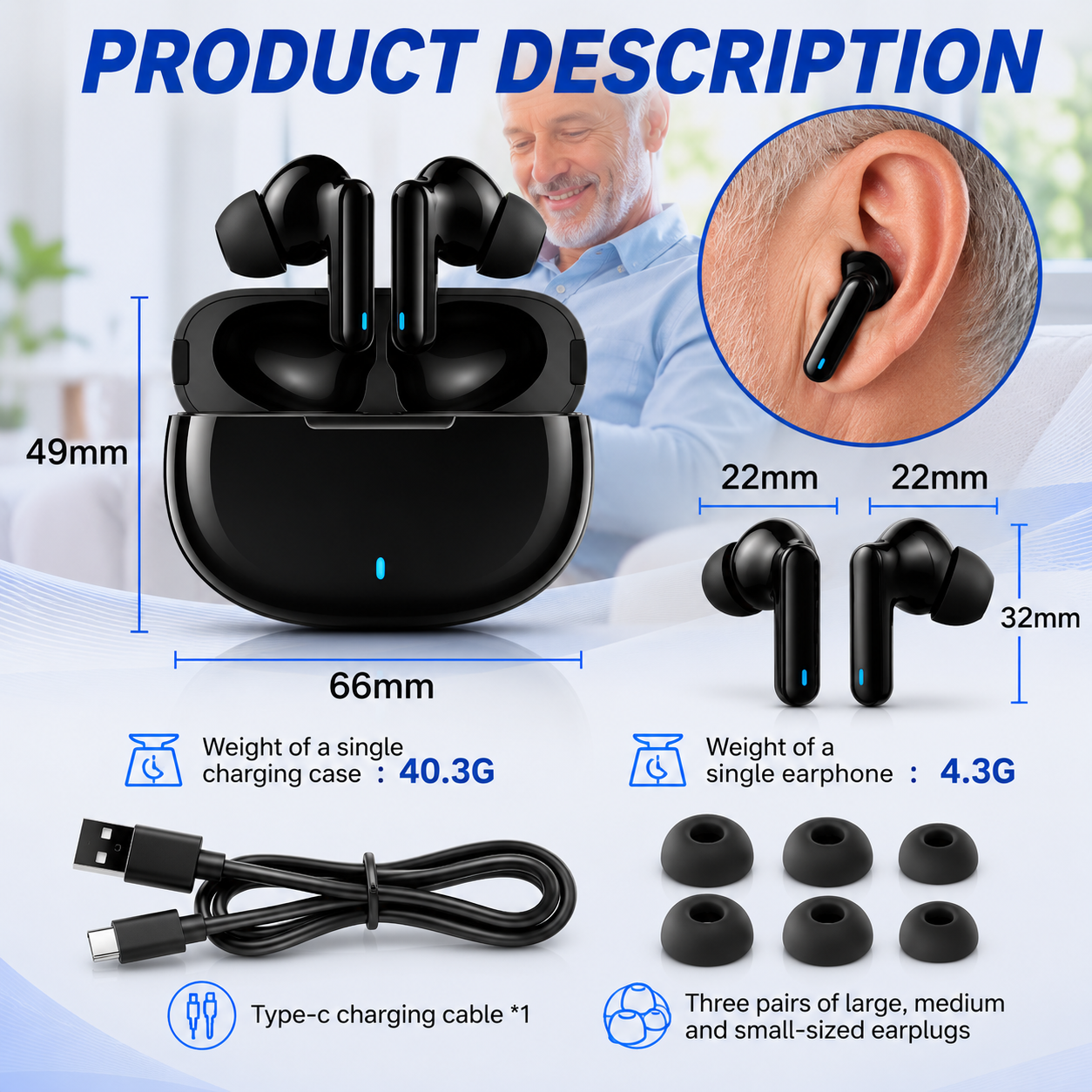 ClearWave Pro — OTC Hearing Aid | Invisible In-Ear Design