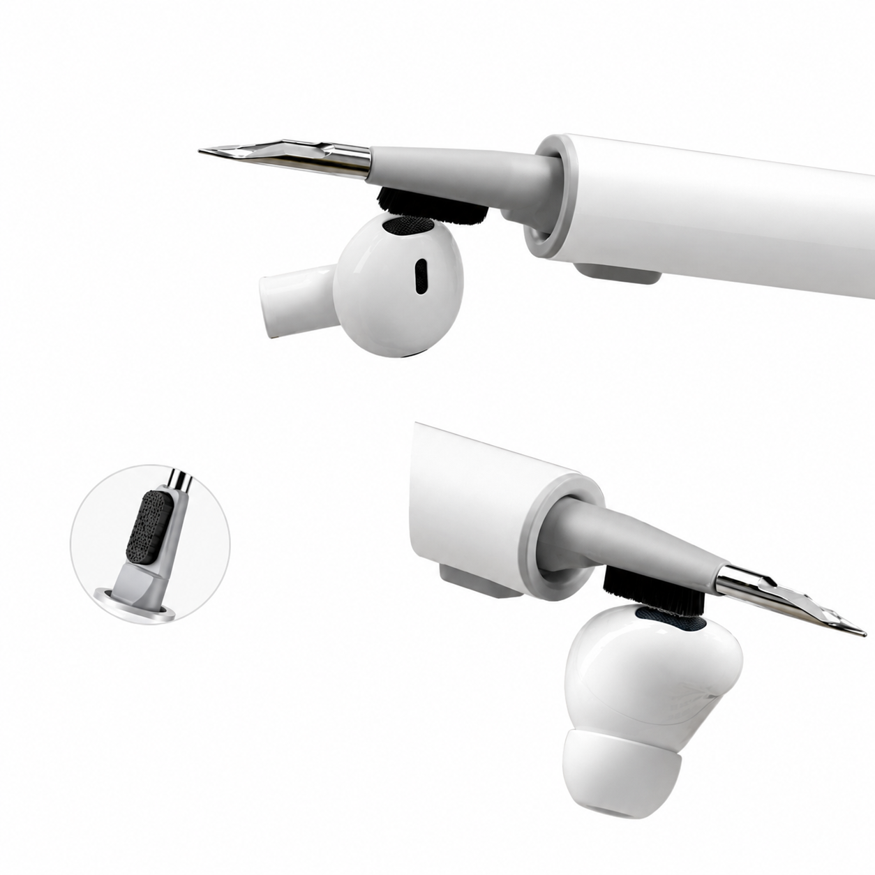 3-in-1 Cleaning Pen for Earbuds — Multifunctional Cleaning Kit.